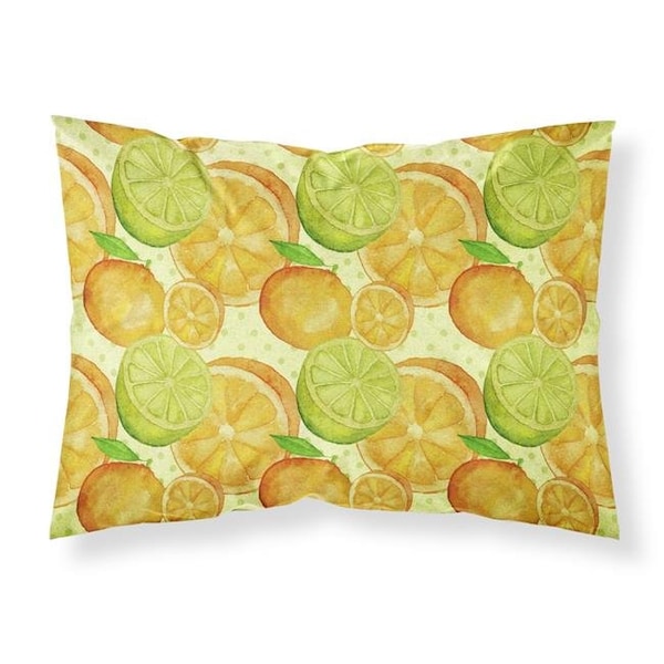 Carolines Treasures Carolines Treasures BB7517PILLOWCASE Watercolor Limes & Oranges Citrus Fabric Standard Pillowcase BB7517PILLOWCASE - main